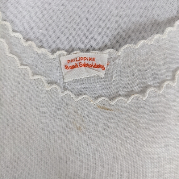 Vintage NEW Baby Dress Slip Sheer 2-Piece Hand Embroidery Hudson's Detroit - Picture 13 of 13